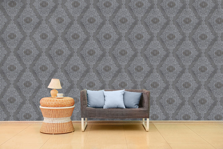 Wellington Ash Brocade Wallpaper Hm20606