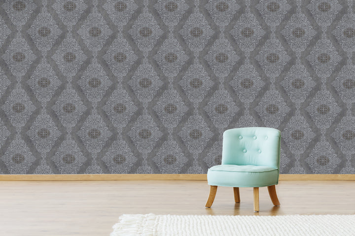 Wellington Ash Brocade Wallpaper Hm20606