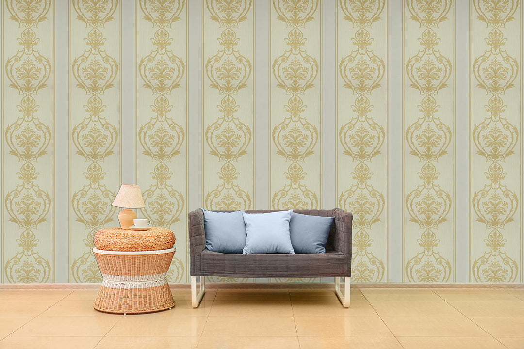 Wellington Cream Regal Wallpaper Hm20801