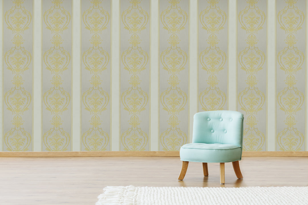 Wellington Pearl Medallion Wallpaper Hm20803