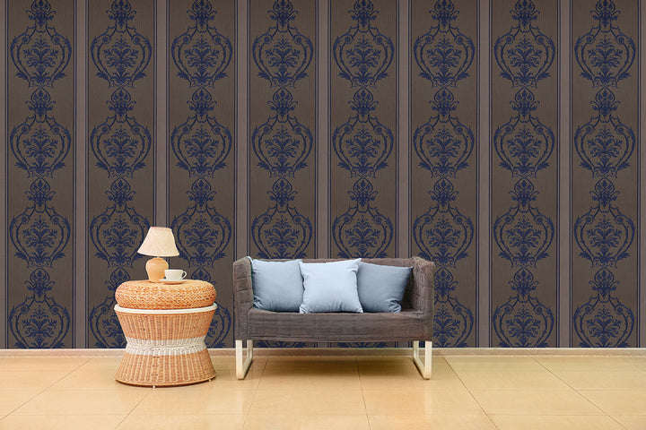 Wellington Sapphire Medallion Wallpaper Hm20807
